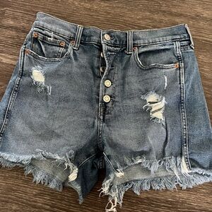 GAP Blue Jean Shorts Distressed Cut-Off Style